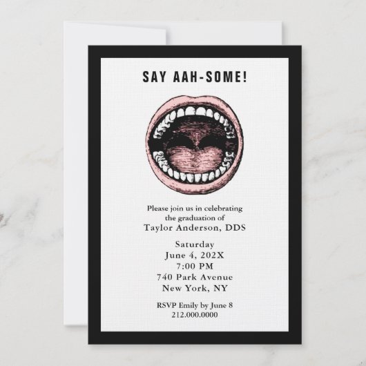 Dentalschulpartei Einladung (Vorderseite)