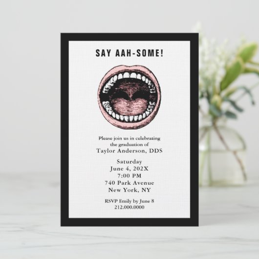 Dentalschulpartei Einladung (Stehend Vorderseite)