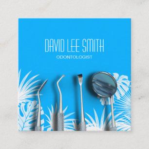 Dentalzahnärztekarte Quadratische Visitenkarte