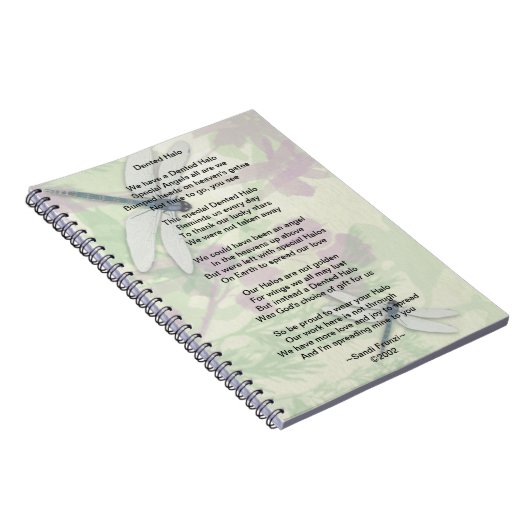 Dented Halo Brain Operation Survivor Poem Notebook Notizblock (Rechte Seite)