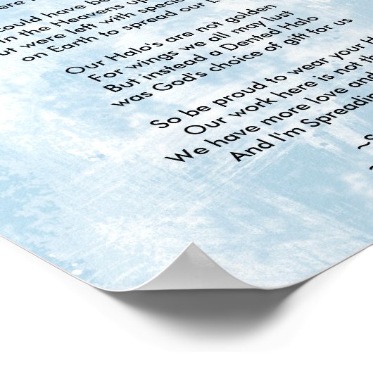 Dented Halo Poem Poster (Ecke)