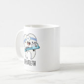 Denteeth Funny Teeth Pun Kaffeetasse (Vorderseite Links)