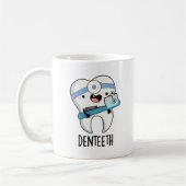 Denteeth Funny Teeth Pun Kaffeetasse (Links)