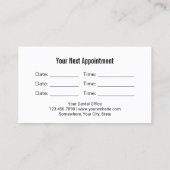 Dentin Bright Tooth Logo Schlicht Dental Care Terminkarte (Rückseite)