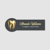 Dentin Gold Logo Beruflich Namensschild (Vorderseite)