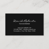 Dentin Royal Tooth Logo Modern Gold Dental Care Visitenkarte (Rückseite)