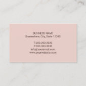 Dentin Tooth Logo Navy Blue Blush Pink Dental Visitenkarte (Rückseite)