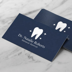 Dentis Bright Tooth Logo Navy Blue Dental Care Terminkarte