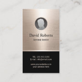 Dentis Modern Tooth Logo Gold Dental Office Foto Visitenkarte (Rückseite)