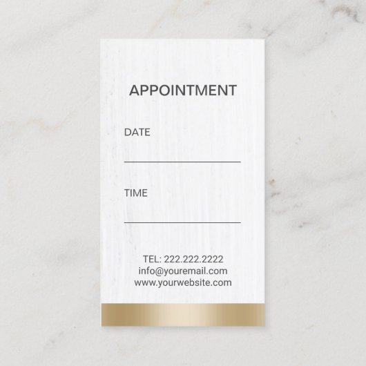 Dentis Modern Tooth Logo Navy Gold Dental Office Terminkarte (Rückseite)