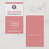 DENTIST APPOINTMENT CARD :: modernes Zahnlogo 5 Terminkarte (Vorne/Hinten)