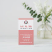 DENTIST APPOINTMENT CARD :: modernes Zahnlogo 5 Terminkarte (Stehend Vorderseite)