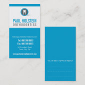 DENTIST APPOINTMENT CARD :: modernes Zahnlogo 7 Terminkarte (Vorne/Hinten)