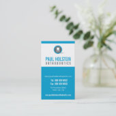 DENTIST APPOINTMENT CARD :: modernes Zahnlogo 7 Terminkarte (Stehend Vorderseite)