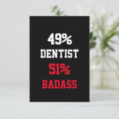 Dentist  Badass Card Karte (Stehend Vorderseite)