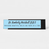 Dentist Beautiful Teeth Small Blue Schreibtischnamensplakette (Vorderseite )