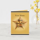 Dentist Best Ever Gold Star Gruß Karte (Gelbe Blume)