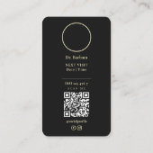 Dentist Black Gold Tooth Moderne Ernennung Visitenkarte (Rückseite)