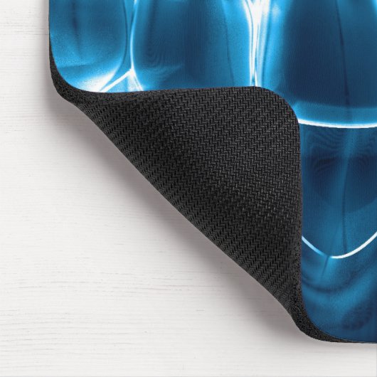 Dentist Blue Glowing Teeth Smile Mousepad (Ecke)