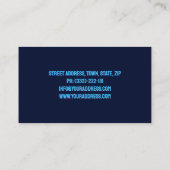 Dentist Blue Glows Teeth Business Card Visitenkarte (Rückseite)