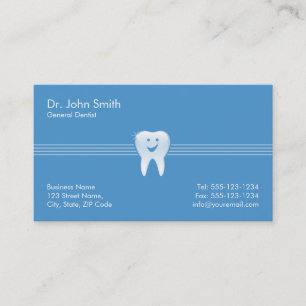 Dentist Blue Shiny Lächeln Zahnarztzahnärztin Terminkarte