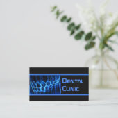 Dentist Blue Teeth Business Card Visitenkarte (Stehend Vorderseite)