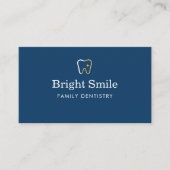 Dentist Blue Tooth Icon Branding Visitenkarte (Vorderseite)