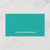 DENTIST BUSINESS CARD :: modernes Zahnlogo 2 Jade Visitenkarte (Rückseite)