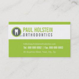 DENTIST BUSINESS CARD :: modernes Zahnlogo 2 Limon Visitenkarte