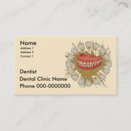 Dentist Caduceus individuelle Name Terminkarte