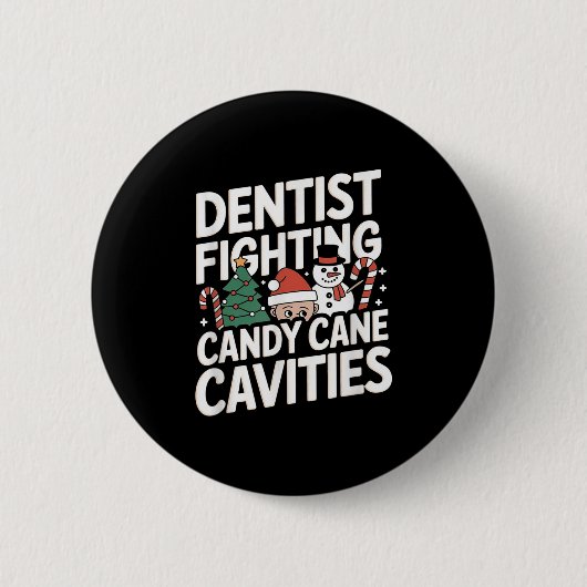 Dentist Christmas Cavities Dental Button (Vorderseite)
