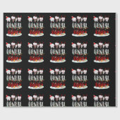 Dentist Christmas Dental Squad Funny Lights For Bo Geschenkpapier (Flach)