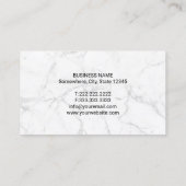 Dentist Copper Tooth Logo Trendy Marble Dental Visitenkarte (Rückseite)