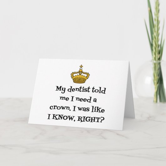 DENTIST CROWN FEIERTAGSKARTE (Vorderseite)