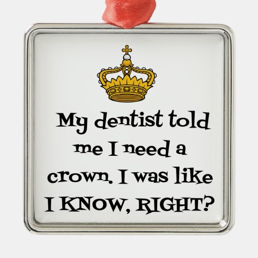DENTIST CROWN ORNAMENT AUS METALL (Vorne)