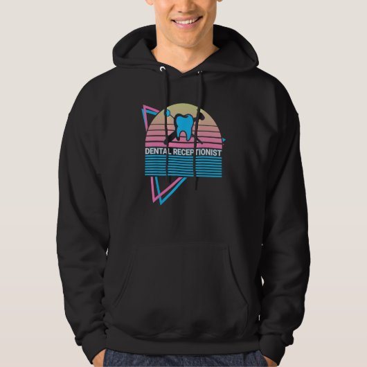 Dentist Dental Dentistry Retro Dental Receptionist Hoodie (Vorderseite)