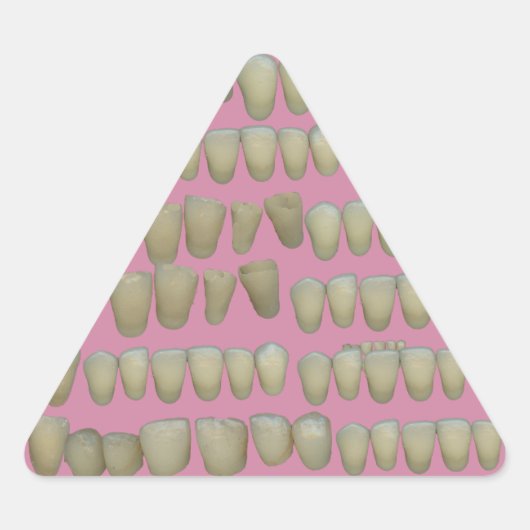 DENTIST DENTISTRY ORTHODONTICS ROTTEN TEETH MOUTH DREIECKIGER AUFKLEBER (Vorderseite)