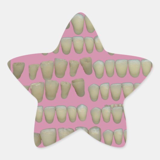 DENTIST DENTISTRY ORTHODONTICS ROTTEN TEETH MOUTH Stern-Aufkleber (Vorderseite)