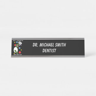 Dentist Dinosaur Funny Personalize Schreibtischnamensplakette