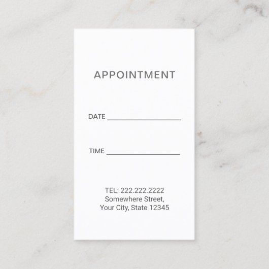 Dentist Elegante Watercolor Entdeckungsreise zur A Terminkarte (Rückseite)