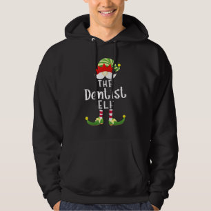 Dentist Elf Group Christmas Pajama Party Hoodie