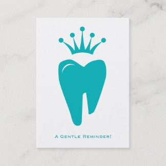 Dentist Erinnerung Card Niedlich Crown Tooth Logo  Terminkarte