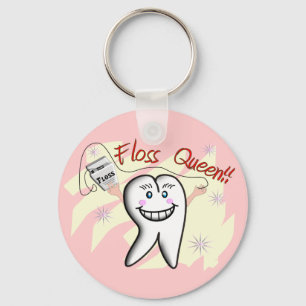 Dentist "Floss Queen" T-Shirts and Gifts Schlüsselanhänger