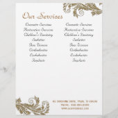 Dentist Flyer Tooth Logo Gold Blätter Glitzer (Hinten)