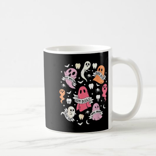 Dentist Ghost Soky Halloween Dental Hygienist Ista Kaffeetasse (Rechts)