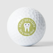 Dentist Gift Green Golf Balls Golfball (Vorderseite)