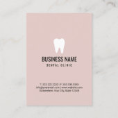 Dentist Girly Pastel Pink Zahnersatz Terminkarte (Rückseite)