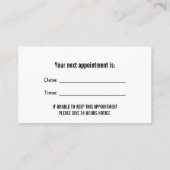 Dentist Gold Glitzer Lächeln Zahnersatz Terminkarte (Rückseite)