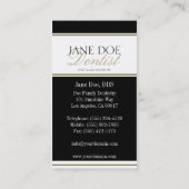Dentist Gold Script - Verfügbare Letterhead - Visitenkarte (Rückseite)
