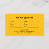 Dentist Gold Star Tooth Logo Beruflich Dental Terminkarte (Rückseite)